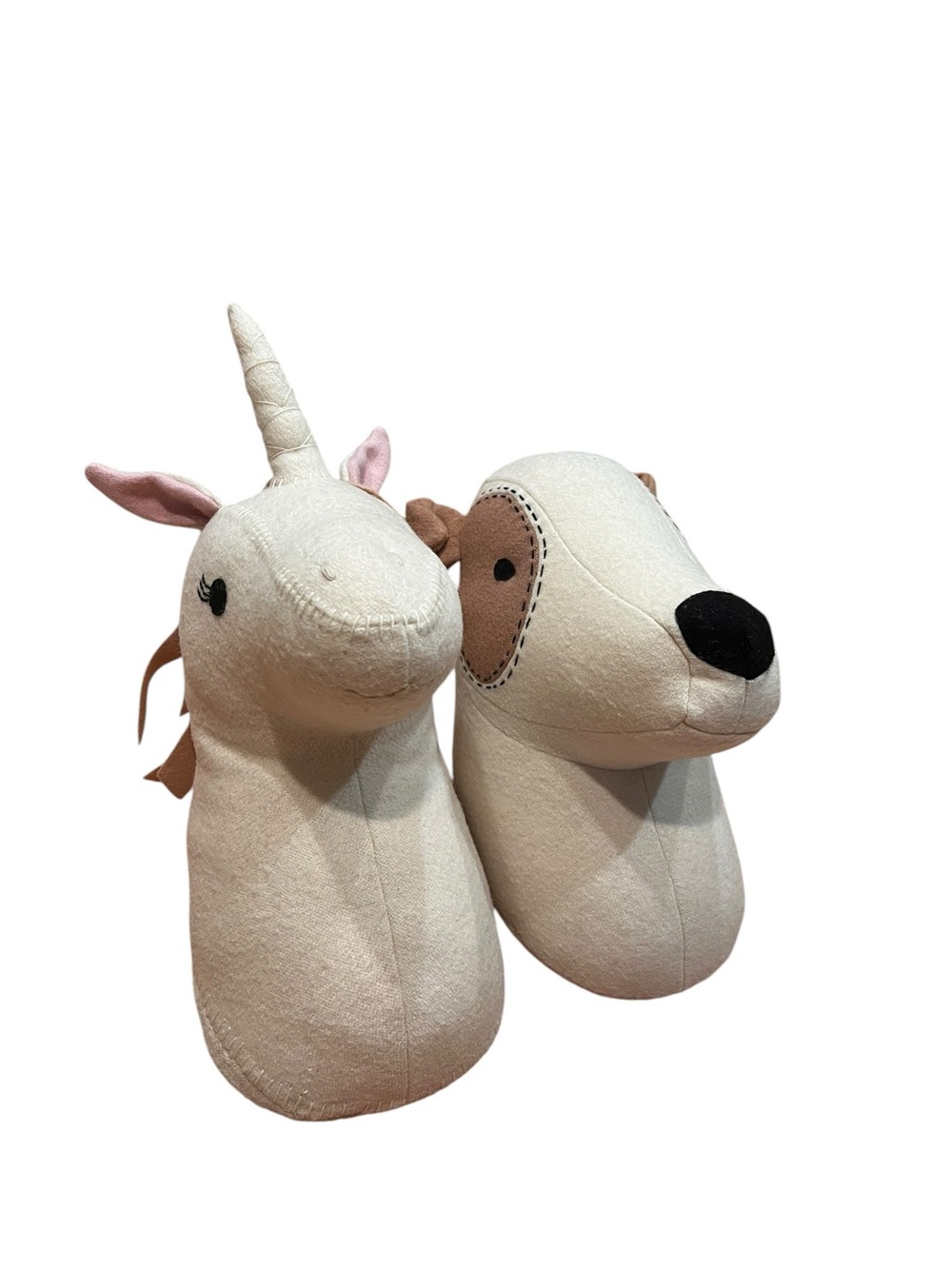 Plush Unicorn and Bear - Cream with Pink Accents